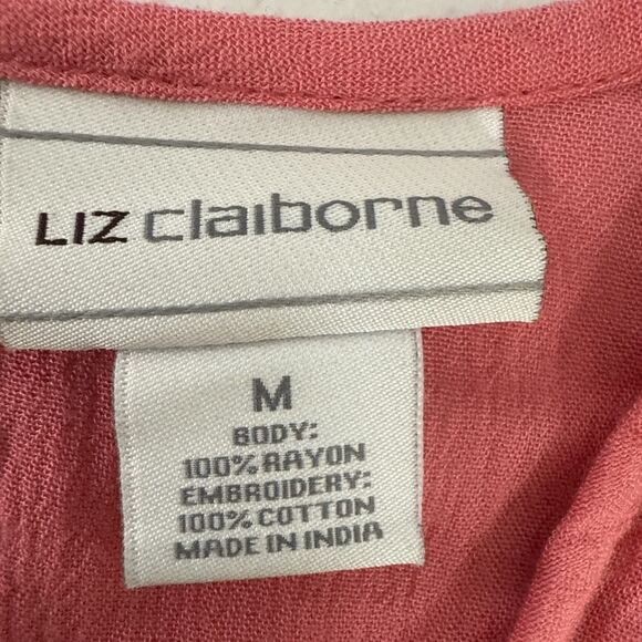 Liz Claiborne Blouse Womens M Paisley Embroidery Flare Boho‎ Gypsy Cottagecore - Picture 10 of 11